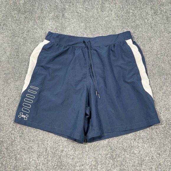 Under Armour Other - Under Armour SpeedPocket 7" Statement Lined Run Short 1362230 Blue 408 Size L